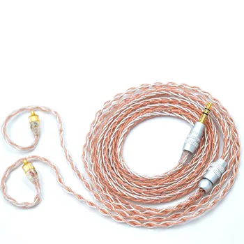 

BQEYZ Cable 8 Core Single Crystal Copper Silver Plated Braided 0.78mm MMCX HiFi Audiophile Earphone Cable For BQ3 KC2 K2 KB1 K1