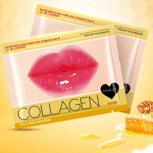 Crystal Collagen Lip Plumper Mask Honey Lip Mask Pads Enhancer Patch Care Aging Anti Gel Lips