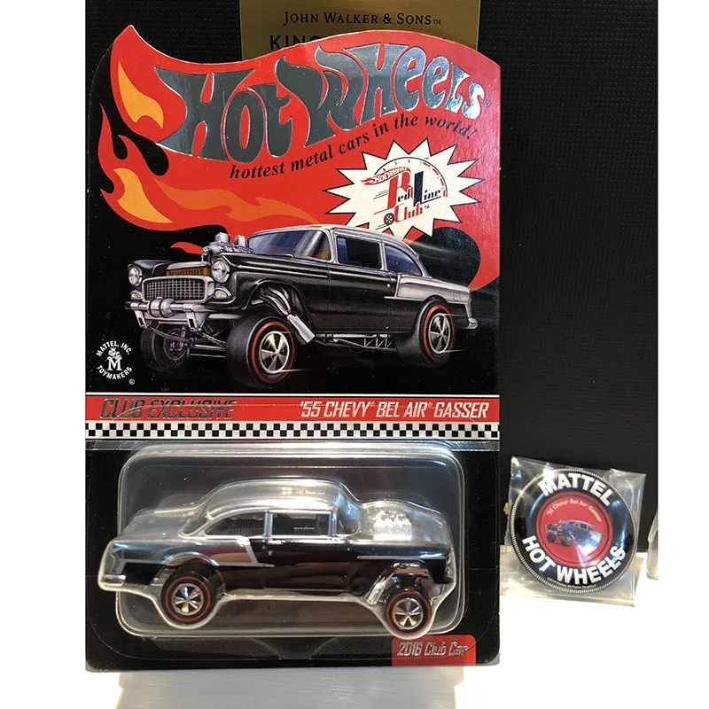 Hot Wheels Автомобиль Red Line Club эксклюзивный 55 CHEVY BEL AIR GASSER Коллекционное издание настоящие гонщики металлические Литые модели автомобилей - Цвет: CHEVY BEL AIR GASSER