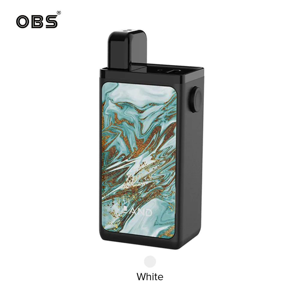 OBS Land Pod Комплект 1,5 мл картридж 750 мАч встроенный аккумулятор электронная сигарета Vape Box VS Smoant Pasito - Цвет: White
