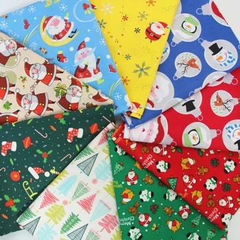 

Christmas Snowman Santa Claus Cotton Cloth Diy Sewing Cloth For Patchwork Quilting Baby Dress Cushions Tissus Tilda Tales Fabric