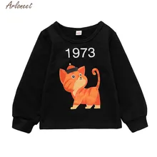 ARLONEET/одежда для малышей модные осенне-зимние свитшоты с котами для мальчиков и девочек блузка с длинными рукавами для малышей Топы