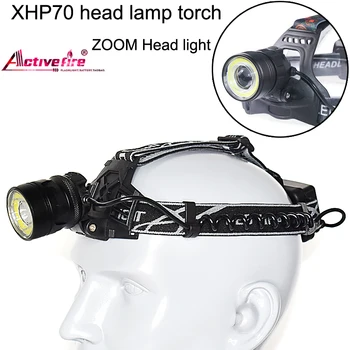 

Super Powerful xhp70 head lamp torch ZOOM Head light for Camping USB Rechargeable XHP50 Headlamp XPE+COB Headlight high powerful