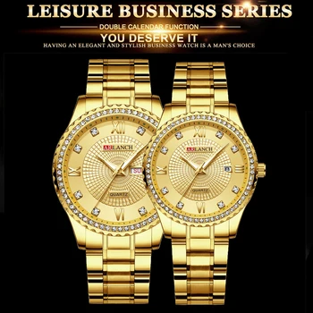 

Fashion Couple Casual Quartz Watches Stainless Steel Military Clock Men's Quartz Business Waterproof Watch Relogio Masculino