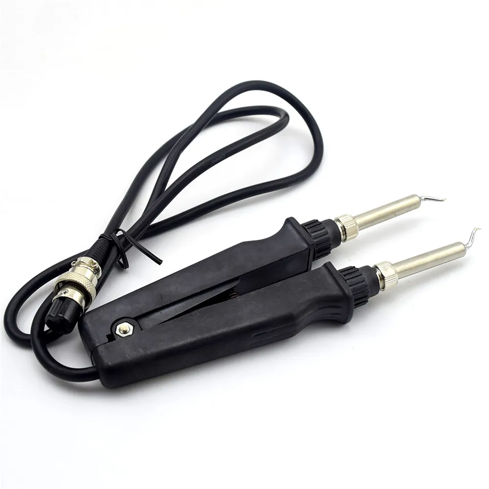 Duplo Ferro de Solda 902 Aquecimento Elétrico Braçadeira Pinça Handle Clip Aquecimento Alicate Estação de Solda com Long Elbow Tip - Image 2