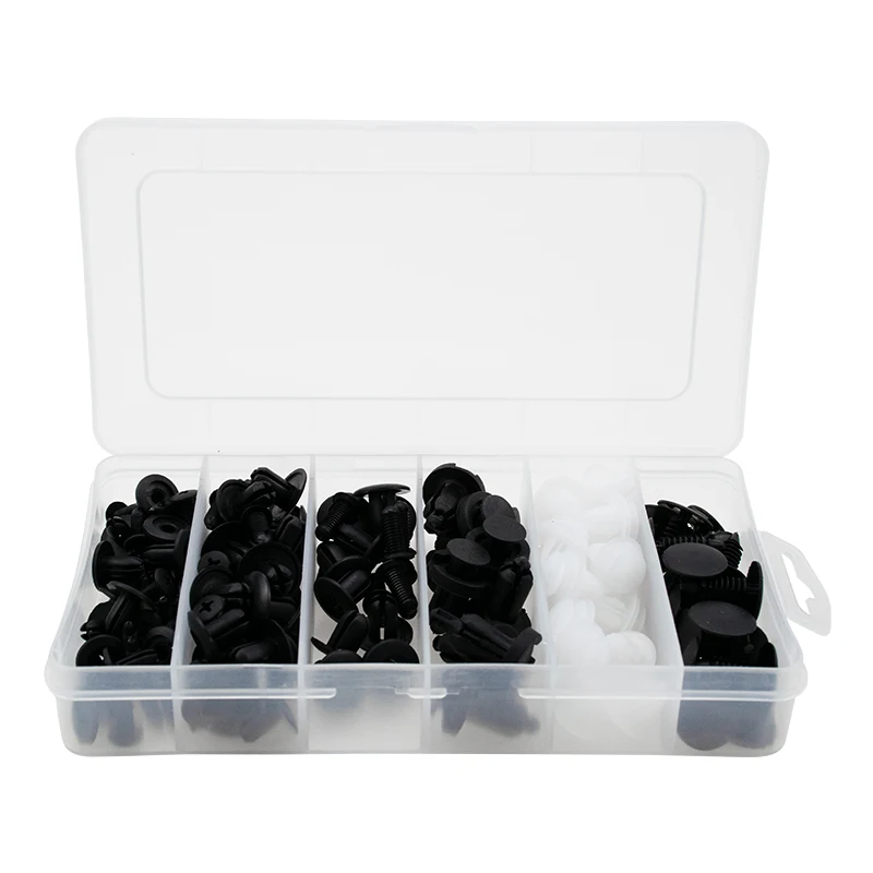 

100pcs Auto Fastener Clip Mixed Push Retainer Pin Rivet Bumper Door Trim Panel Kit for Passat b5 Golf 4 Audi Peugeot Bmw Nissan