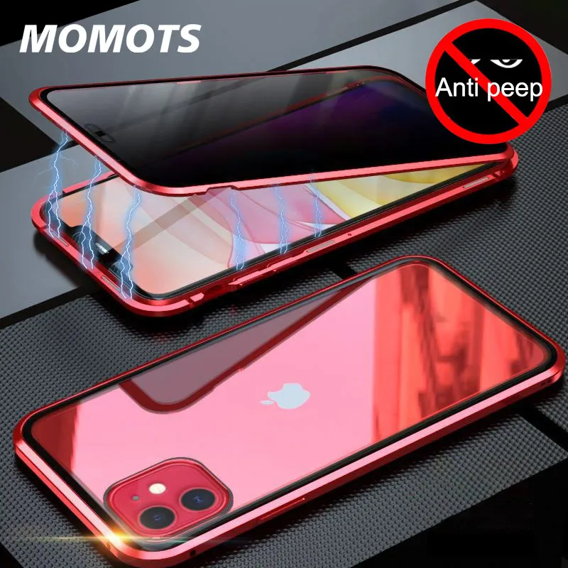 Анти писк на магнитной застежке чехол из закаленного стекла для iPhone 11 Pro Max XR X XS