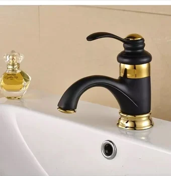 

White gold Basin Faucets Brass Bathroom Faucet Gold Mixer Tap Single Handle Hot & Cold Washbasin Tap