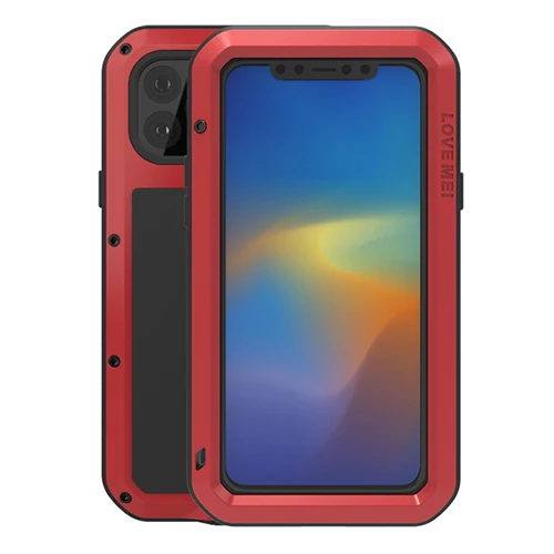 Красный Водонепроницаемый чехол для телефона для iphone 11 Чехол ударопрочный грязезащитный водостойкий металлический защитный чехол для iphone 11 Pro/11 Pro Max Caso - Цвет: Красный