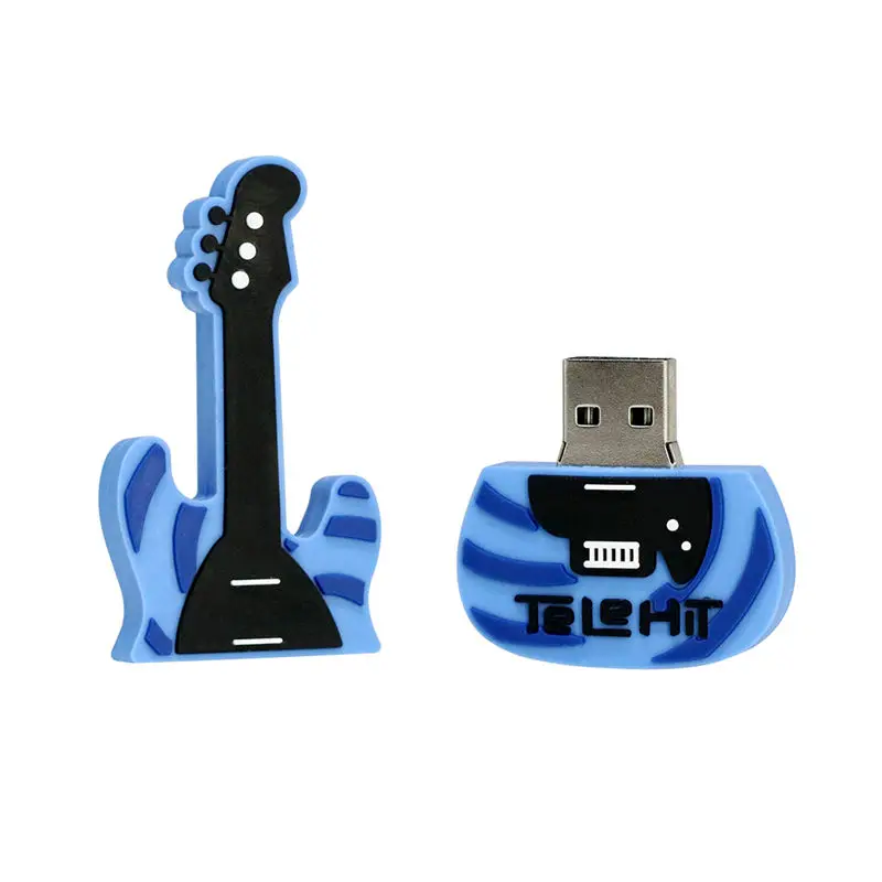 USB 2,0 флеш-накопитель U диск красный синий музыкальная электрогитара Забавный подарок флешка 64 ГБ 16 ГБ 32 ГБ 4 ГБ 8 ГБ Флешка карта памяти