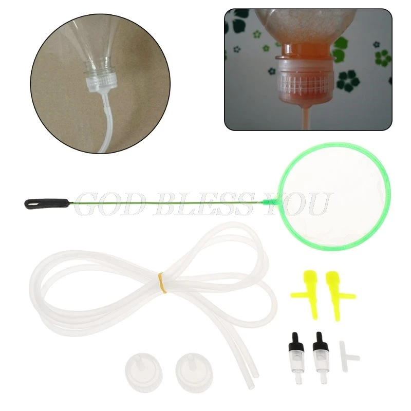 Incubadora de camarón y salvia, sistema de incubación de acuario artesanal, tapa de conexión, manguera reguladora en T, Kit de cultivo para peces, 9 Uds.