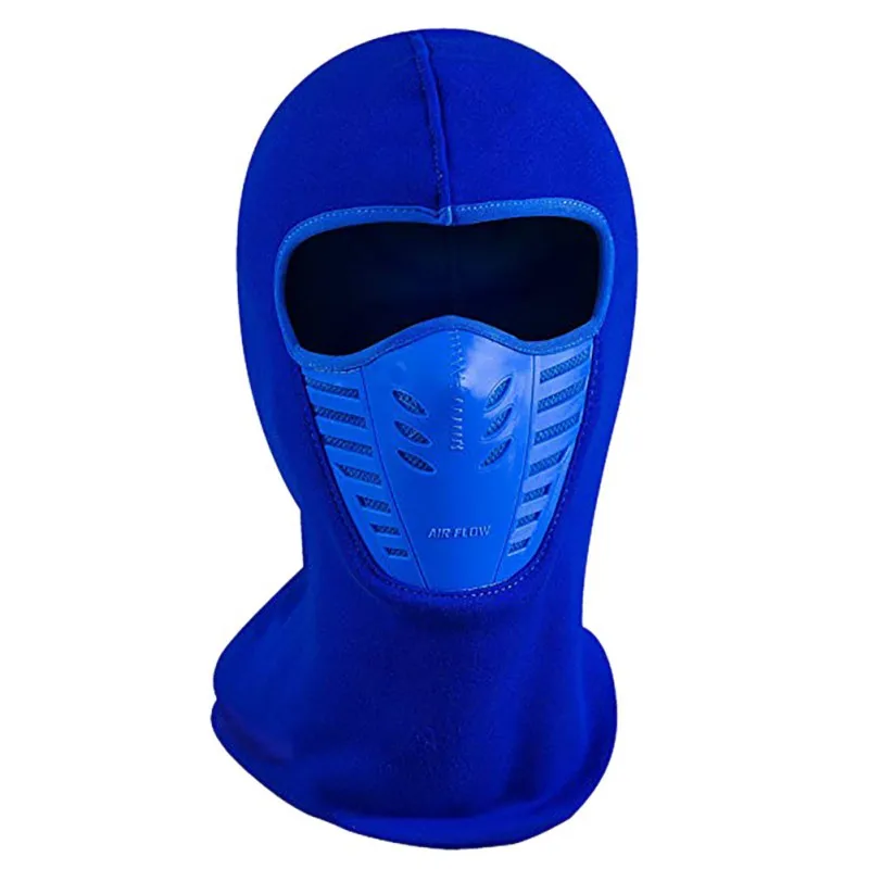 Зимняя теплая велосипедная Ветрозащитная маска для лица для мотокросса лицо в маске Cs маска для улицы теплая велосипедная термальная Балаклава - Цвет: Синий