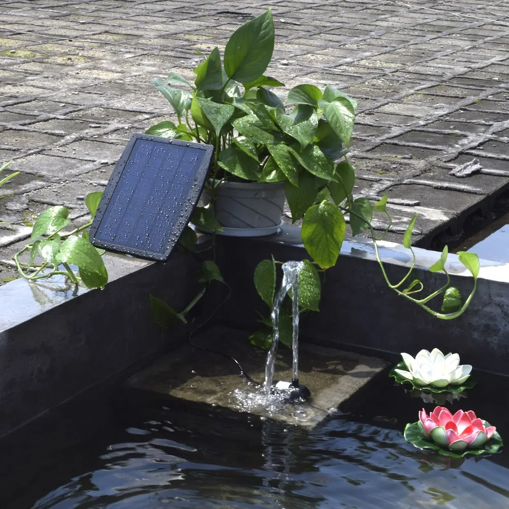 painel de energia solar paisagem piscina jardim fontes pluggable fonte decorativa bomba de água