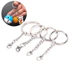 10PCs /lot Key Chains Stainless Alloy Circle DIY 25mm  Keyrings Keychain Diy Accessories Material Hot ► Photo 1/6