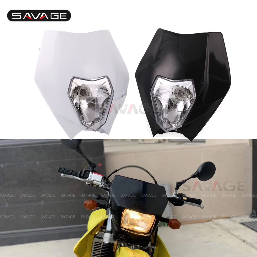 Передняя фара в сборе для SUZUKI DRZ DR-Z 400E 400 S SM DR 200S 65SE 2006-2020 17 2018 2019 аксессуары