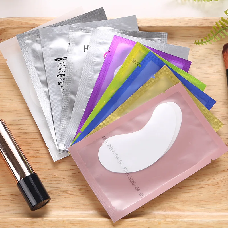 

100 Pairs Eyelash Pearlescent Film Eye Patch For Eyelash Extension Paper Sticker Wraps Eyelashes Under Eye Patches Makeup Tools