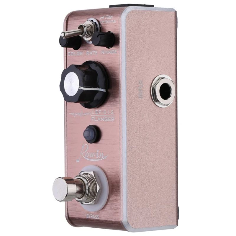 Rowin Lef-612 Flanger педаль мини гитара педаль эффектов Классический аналоговый эффект прокатки алюминиевый сплав True Bypass