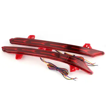 

Bumper Rear Bumper Brake Tail Light Reflector Brake Tail Rear LED Light Parts 2-Bulbs