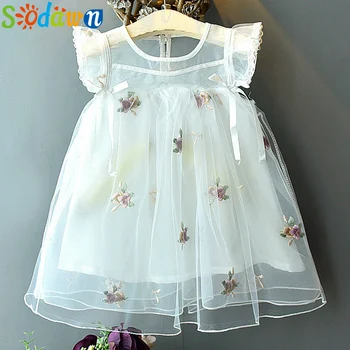 

Sodawn Baby Girl Dress Princess Dresses Fashion Baby Girl Clothes Lace Flower Embroidered Toddler Kids Dresses Girl Clothes