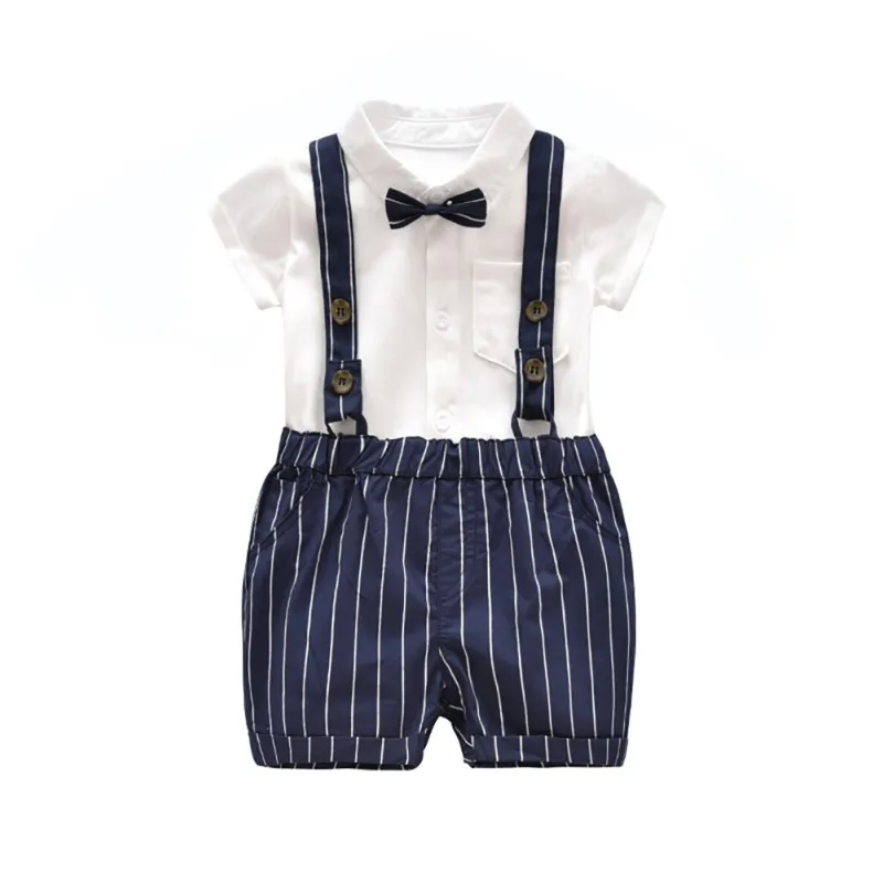 

Baby Boys Gentleman Clothes Set Summer Wedding Party Birthday Newborn Infant Boy Clothes Tops+Shorts 2Pcs Kids Boy Outfits