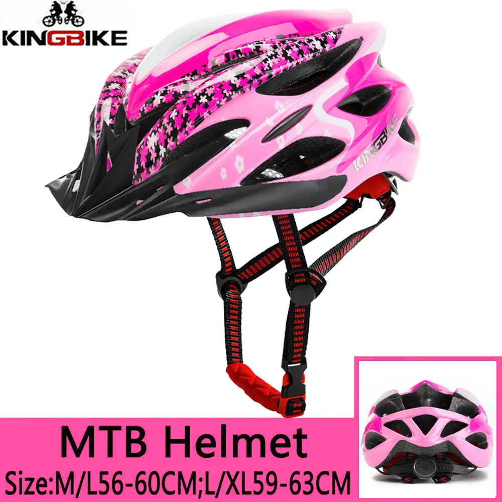 KINGBIKE велосипедный шлем ультралегкий велосипедный шлем в форме MTB шлем Casco Ciclismo дорожный горный шлем MTB шлемы - Цвет: 656N-Pink