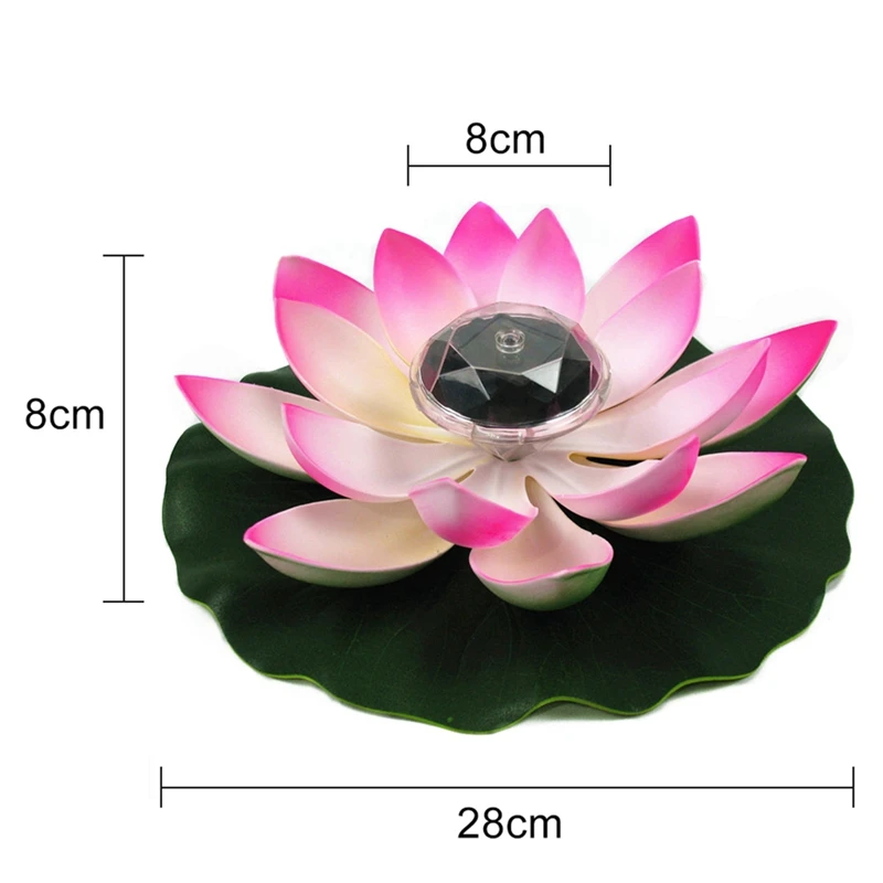Solar Energy Acrylic Eva Lotus Lamp 28*8*8CM Solar Landscape Lights Are Suitable For Pools Courtyards Wishing Pop x