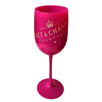 

Pink Black White Plastic Acrylic Goblet Moet Champagne Glass Acrylic Plastic Celebration Party Drinkware Drinks Moet Wine Cup