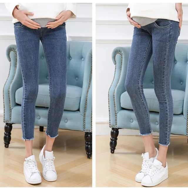 Одежда для мам; эластичные мягкие джинсы для беременных, обтягивающие, для беременных брюки Симпатичные Брюки для беременных Для женщин одежда на весну и лето