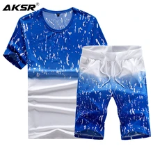 Tracksuit Men Clothes 2020 T-shirts and Shorts Sets Men's Sports Suit Two Piece Set Jogging Homme Sportswear Suit T Shirts Sets