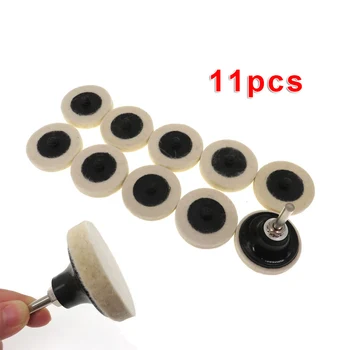 

10Pcs 50mm 2Inch Round Wool Buffing Pad Polishing Wheel Felt Buffer Disc Sets