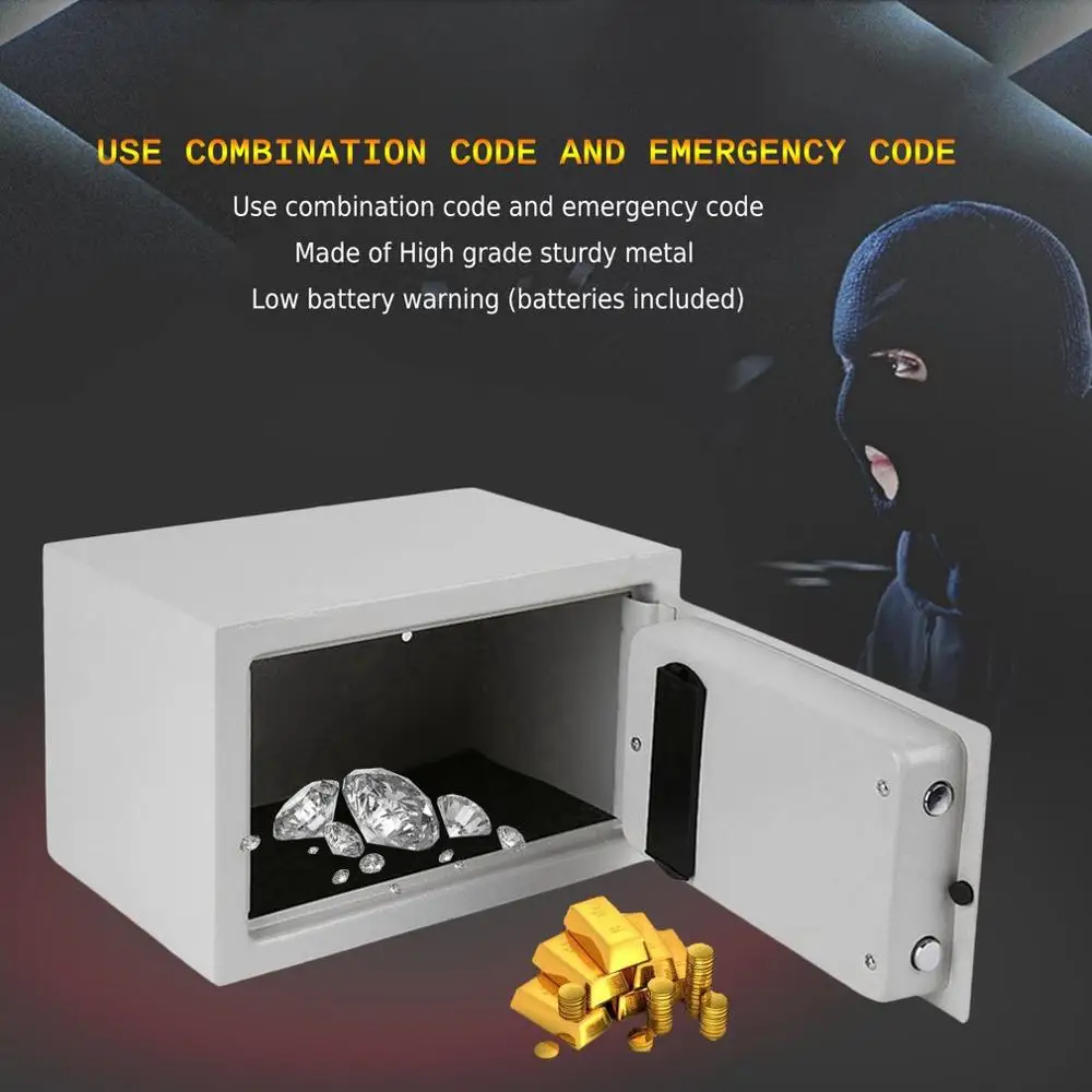 

Electronic Safe Household Wall Electronic Locks Safe Deposit Box Money Jewellery Cash Store Documents Security Keypad Lock