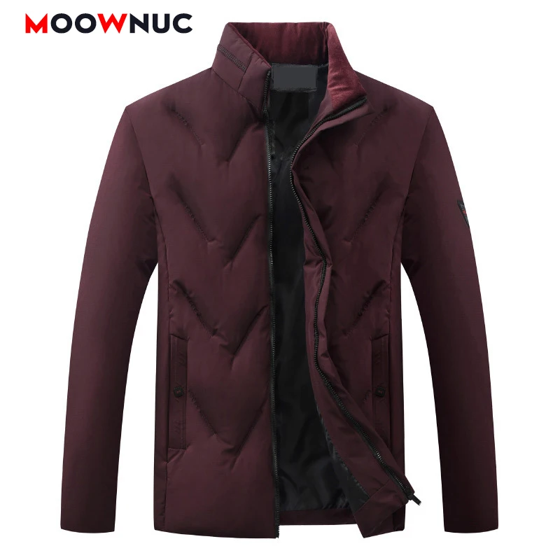 

Jackets Thick Parkas Hombre Winter Coats Long Men's Parkas Overcoat Fashion Windbreaker Slim Solid Hats Casual Windproof MOOWNUC