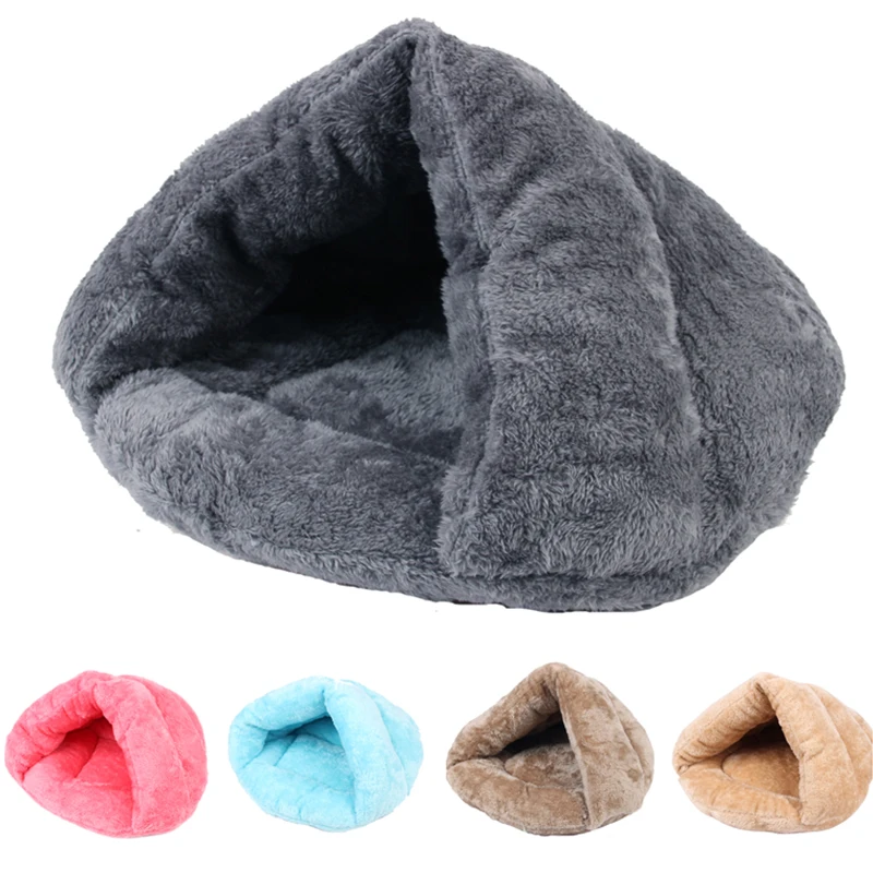Winter Warm Pets Mat 5 Colors Soft Fleece Thicken Nest Pet Cat Small Dogs Puppy Kennel Bed Kitten Cave Sleeping Bag Puppy House