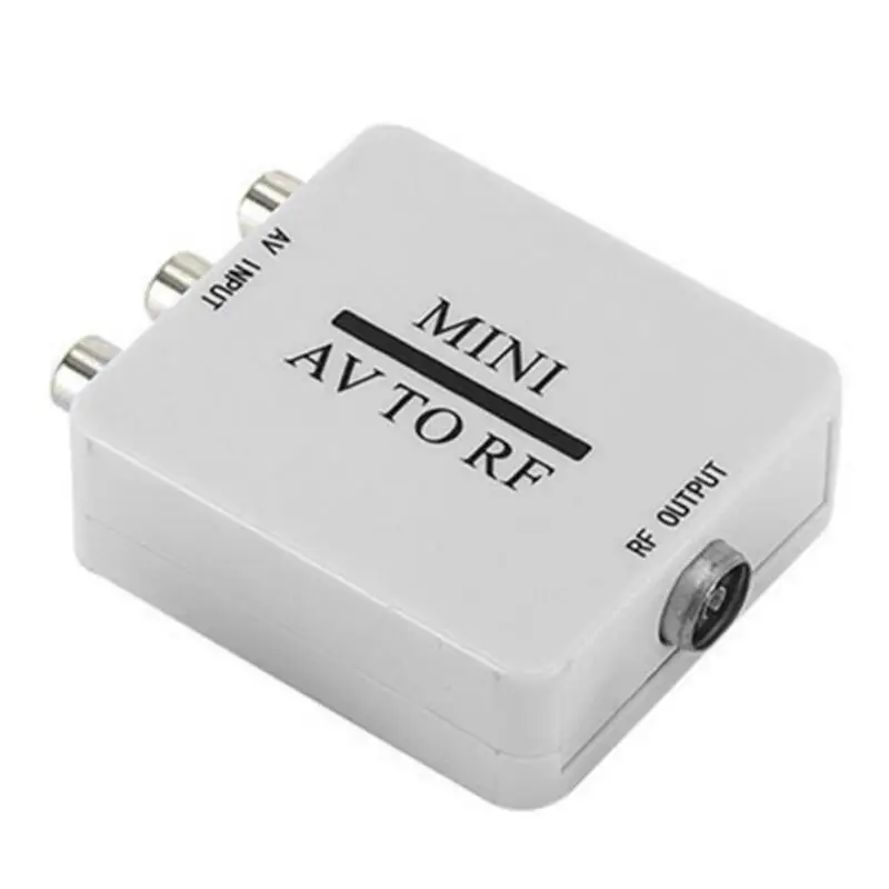 

Mini HD Video Converter Box RCA AV CVSB to RF Video Adapter Converter Supports For MHz 61.25 67.25 TV Switch