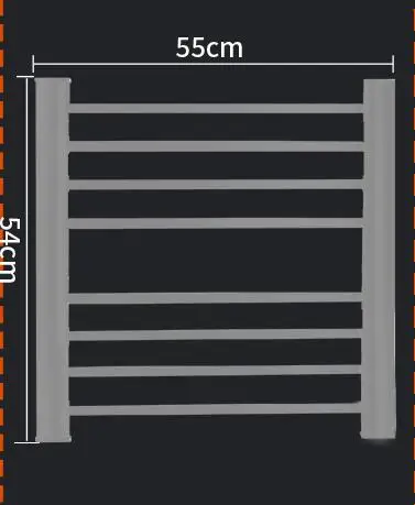 Электрическая вешалка для полотенец, домашнее электрическое полотенце с подогревом, стойка для полотенец для ванной, туалет, можно избежать пробивки, кухонная сушилка для полотенец - Цвет: Темно-серый
