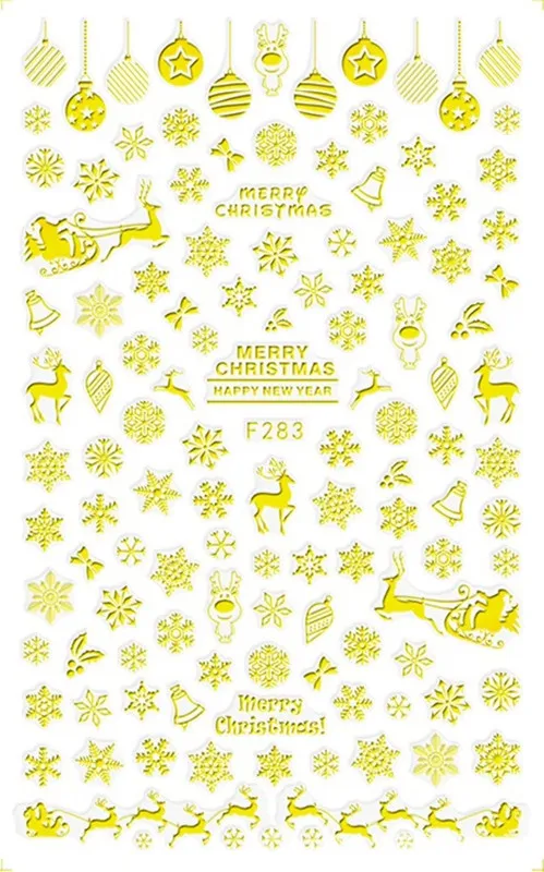 1 шт. рождественские наклейки для ногтей в виде снежинок снежные хлопья обертки