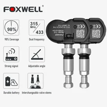 Foxwell t10 sensores tpms sensores de análise de pneus programa ativado clone-able trabalho de teste de monitor de pressão de pneus com t1000 e t2000