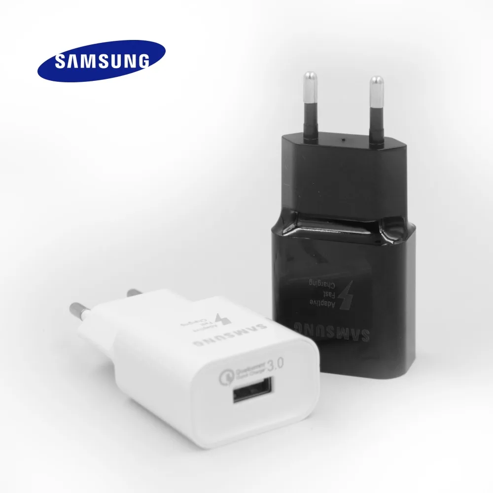 samsung быстро Зарядное устройство QC3.0 ЕС Быстрая Зарядка адаптер для Galaxy a8 a6 a5 Note 4 5 J3 J5 J7 S6 S7 край S4