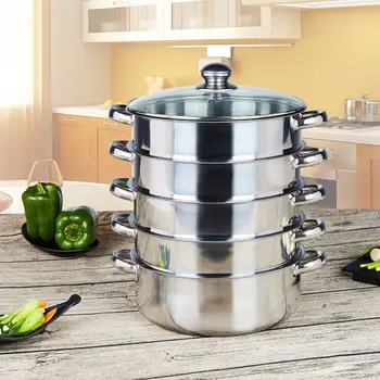 

Double boilers Stainless Steel Steamer Multi-layer Pot Kitchen Cookerware cooking tool Induction gas Cookersoup stew pot pan