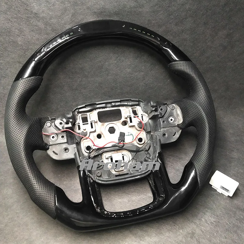 Volante Personalizzato In Fibra Di Carbonio A Led Nero Per Piano Per Land Rover Range Rover Discovery Sport Svr Sport Evoque Defender