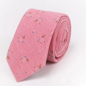 Nowy 2019 Fashion krawat brytyjski bawełniany i lniany kwiat krawat wąski męski krawat kwiatowy krawat odzież akcesoria tanie i dobre opinie WOMEN moda COTTON Linen CN (pochodzenie) Adult muszki Jeden rozmiar DP940118 Floral