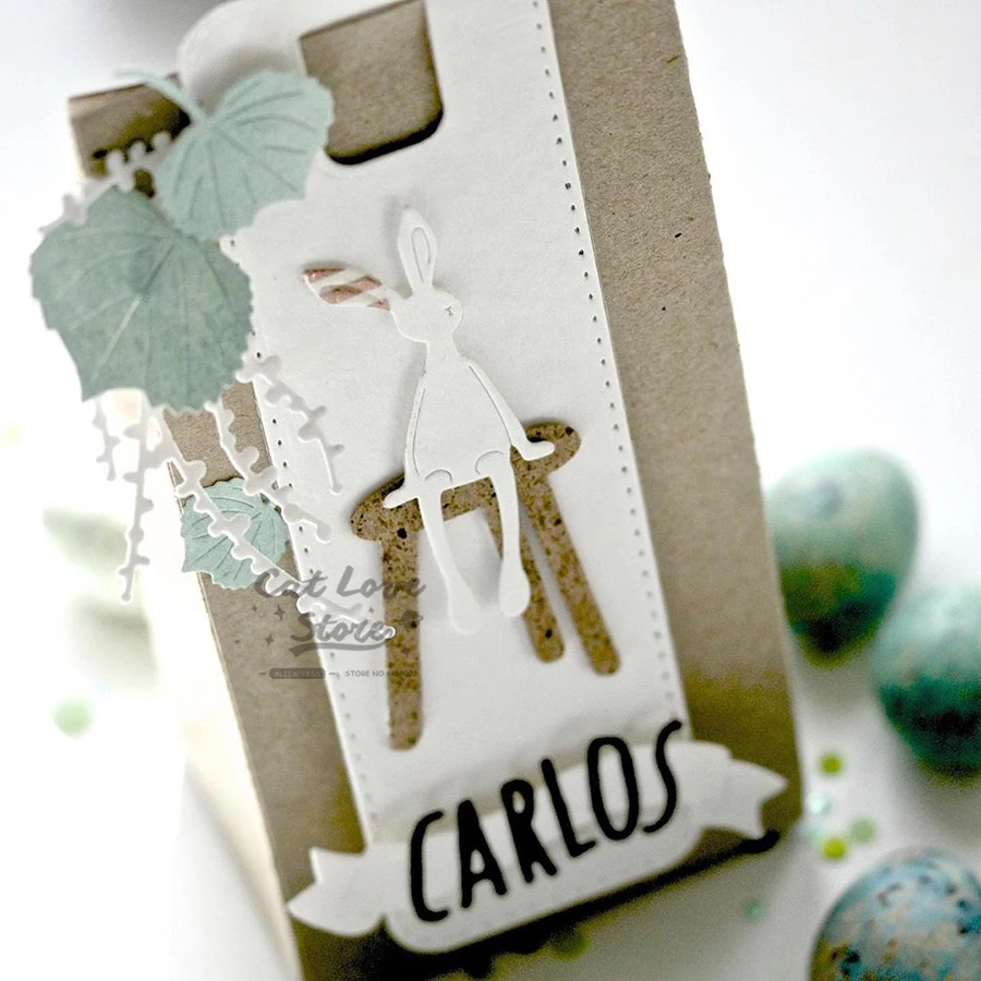 カッティングダイ(1465) うさぎ カッティングダイ ウサギ うさぎ 兎 6匹 動物 アニマル カード