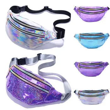

Waist Bags Women Fanny Pack female banana Belt Bag Wallet Bag Leg Holographic Waist Packs Laser Chest Phone Pouch