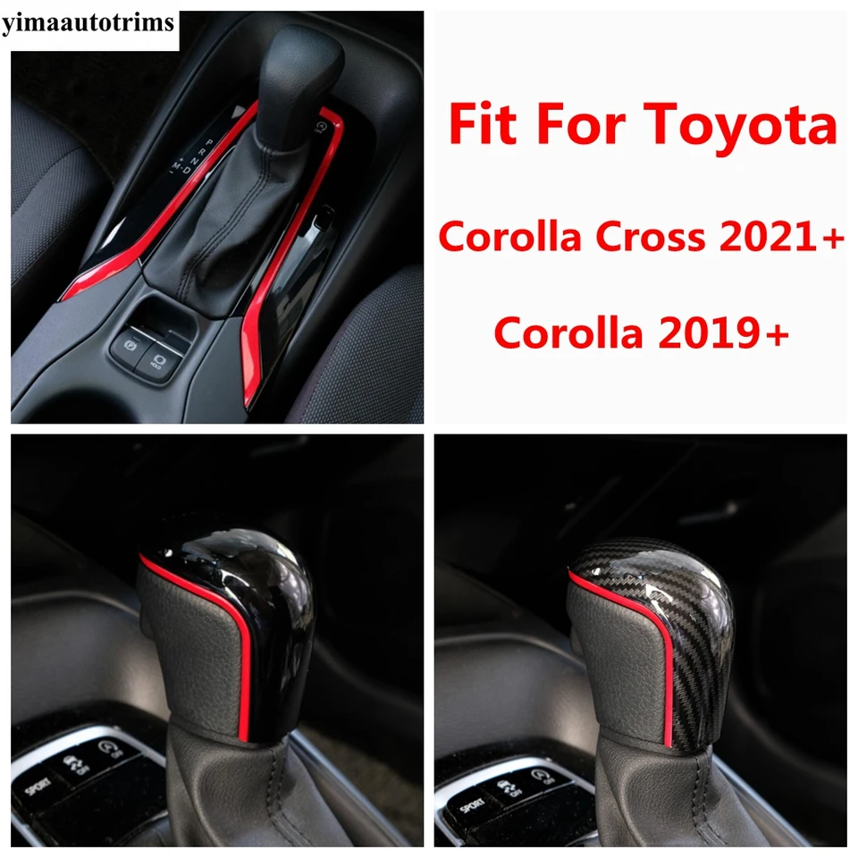 Mattblaue Abdeckung inneren Schaltknaufs Passt für Toyota Corolla 2019-2020  ABS