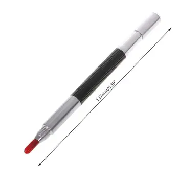 

Double End Sharp Tungsten Steel Tip Scriber Clip Pen Ceramics Glass Shell Metal Construction Marking Tools 137mm 4XFD