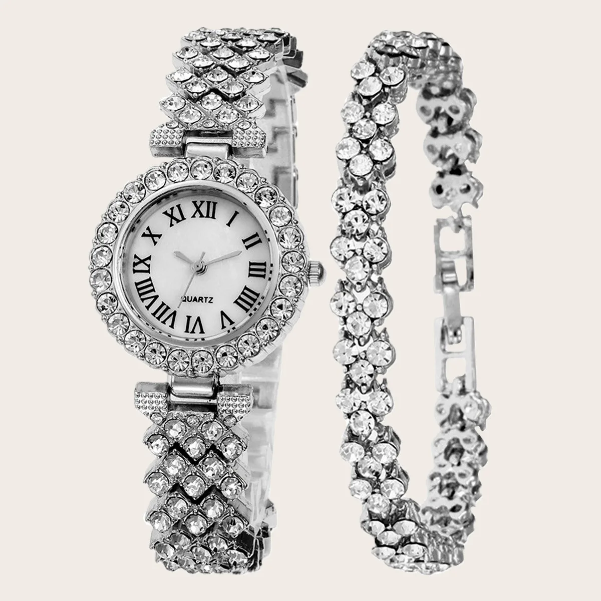 

Luxury Womens Watch Explosions Fashion Business Diamond Luxury Elegant Shi Ying Ladies Watch Bracelet Set Christmas Gifts