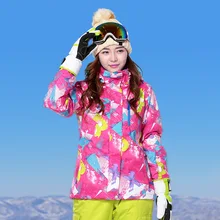 Зимняя женская лыжная куртка с капюшоном, теплая бархатная водонепроницаемая ветрозащитная дышащая куртка для катания на лыжах, сноуборде, альпинизме