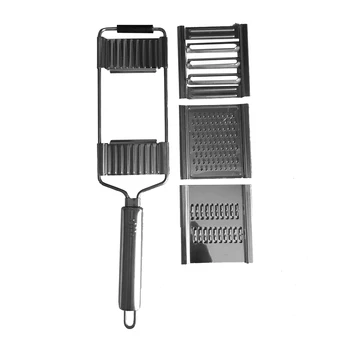 

Multifunctional Vegetable Slicer Set Stainless Stell Grater Kitchen Cutter Accessaries Multi Cutter Slicer Machine with 3 Blades