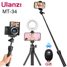 Ulanzi MT-34 Extendable Smartphone Selfie Tripod with Phone Mount 80cm Vlog SLR Mobile Tripod for iPhone 12 Pro Max 11 Sony ZV1