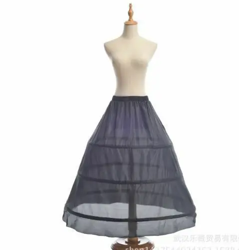 Black Bridal Petticoat Crinoline Underskirt Hoop/Hoopless/Mermaid/Fishtail 13